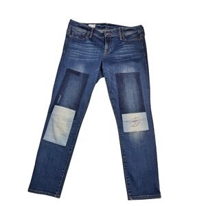 Gap 1969 Always Skinny Jeans Patchwork Distressed Medium Wash Women Size 33R‎